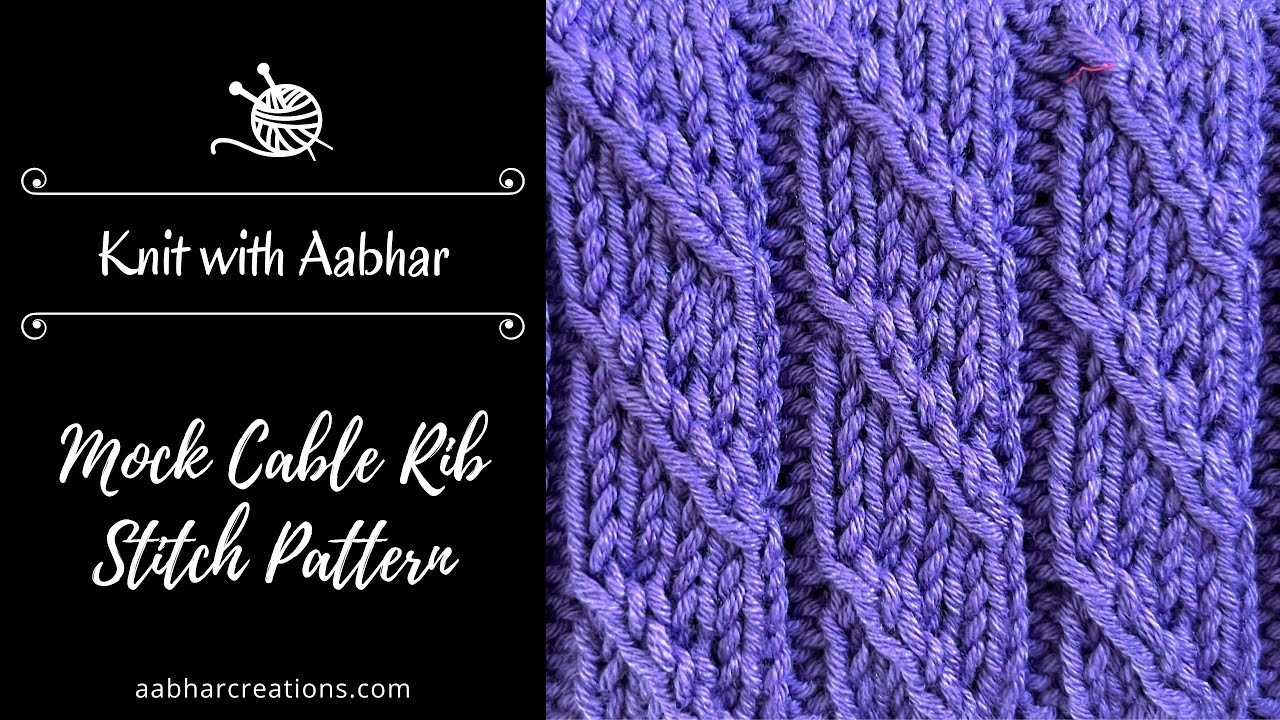 Mock Cable Rib Stitch Knitting Pattern - New knitting pattern tutorial for ladies sweater