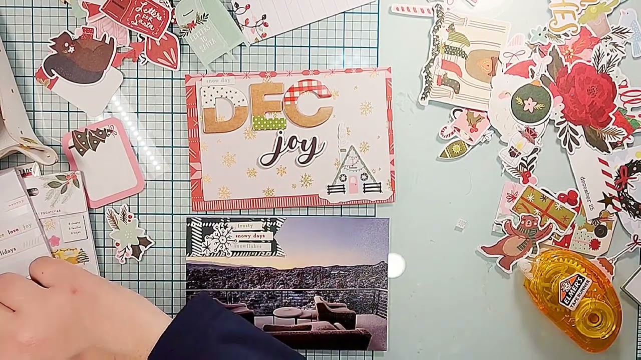 Scrapbooking process video December Daily day 11, 12, & 13