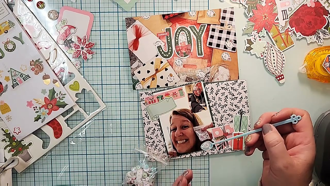 Scrapbooking process video December Daily day 8 & 9