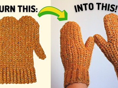 The easiest method of crocheting mittens! ????????