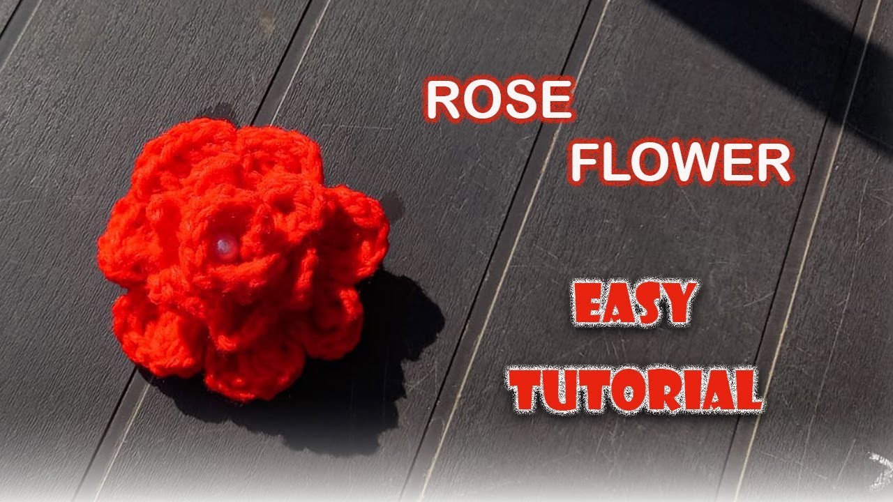 WOW SO PRETTY Crochet Flower | Crochet Red Rose tutorial