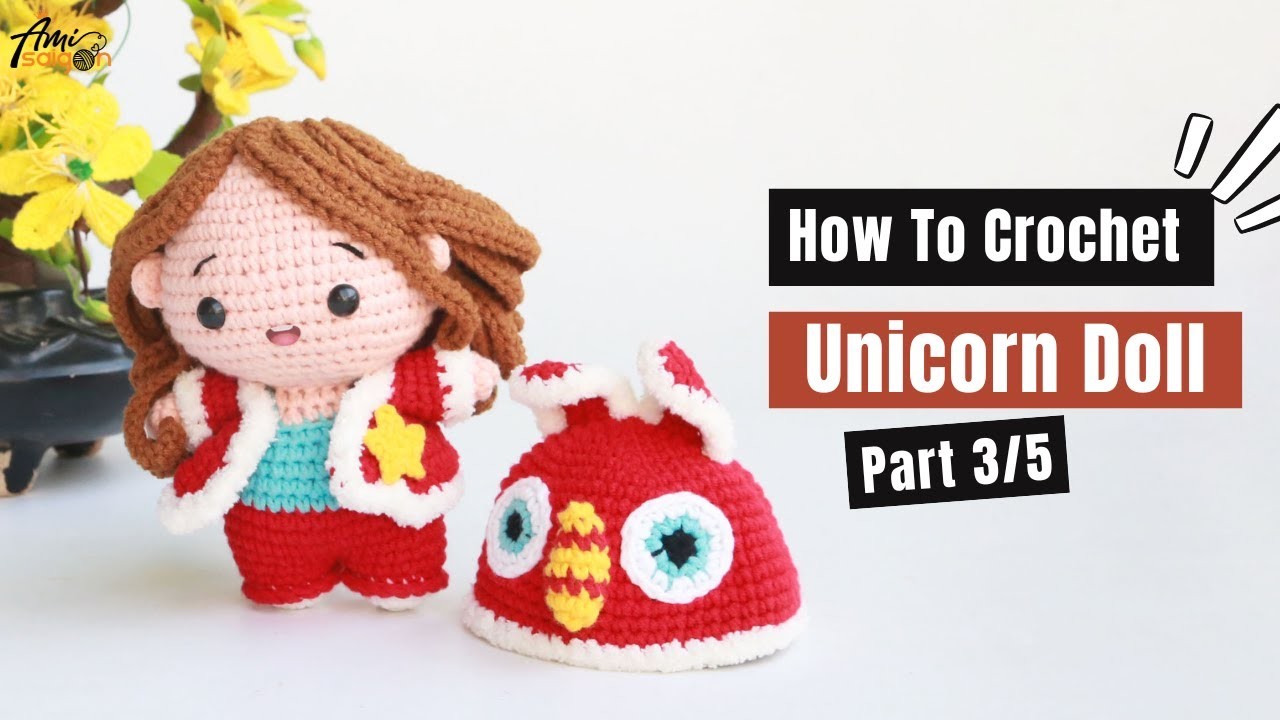 #430 |  Amigurumi Unicorn Doll (3.5) | How To Crochet Christmas Amigurumi | @AmiSaigon​
