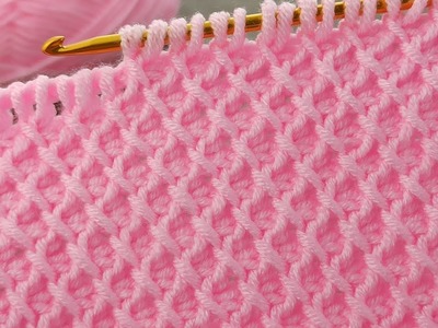 Amazing???? *Super Easy Tunisian Crochet Baby Blanket vest For Beginners online Tutorial Tunus tığ işi
