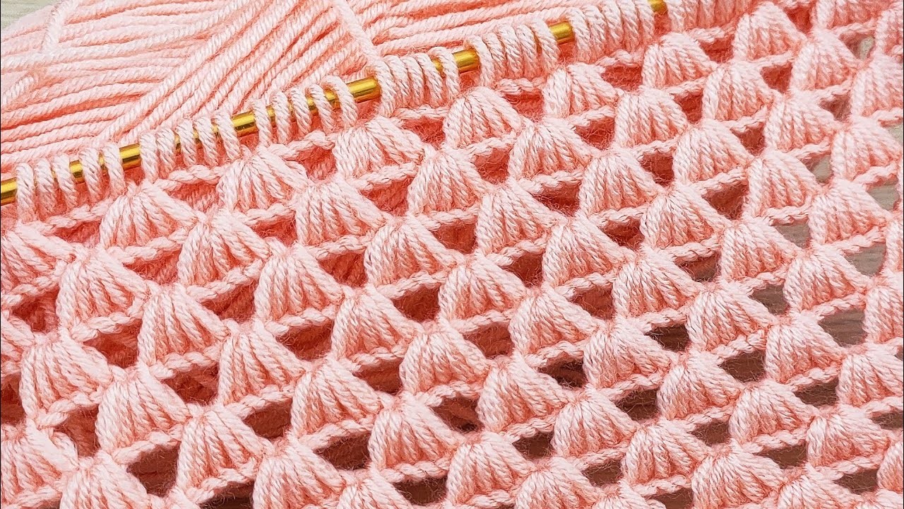Amazing ???????????? süper easy tunisian Crochet baby blanket for Beginners online tutorial ????