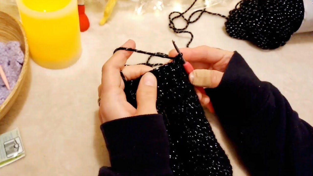 ASMR Crochet | Crocheting a holiday bear pt.1 (not a tutorial) whispered