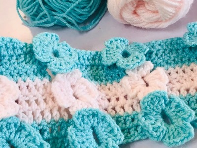 Beautiful crochet flower baby blanket pattern for beginners