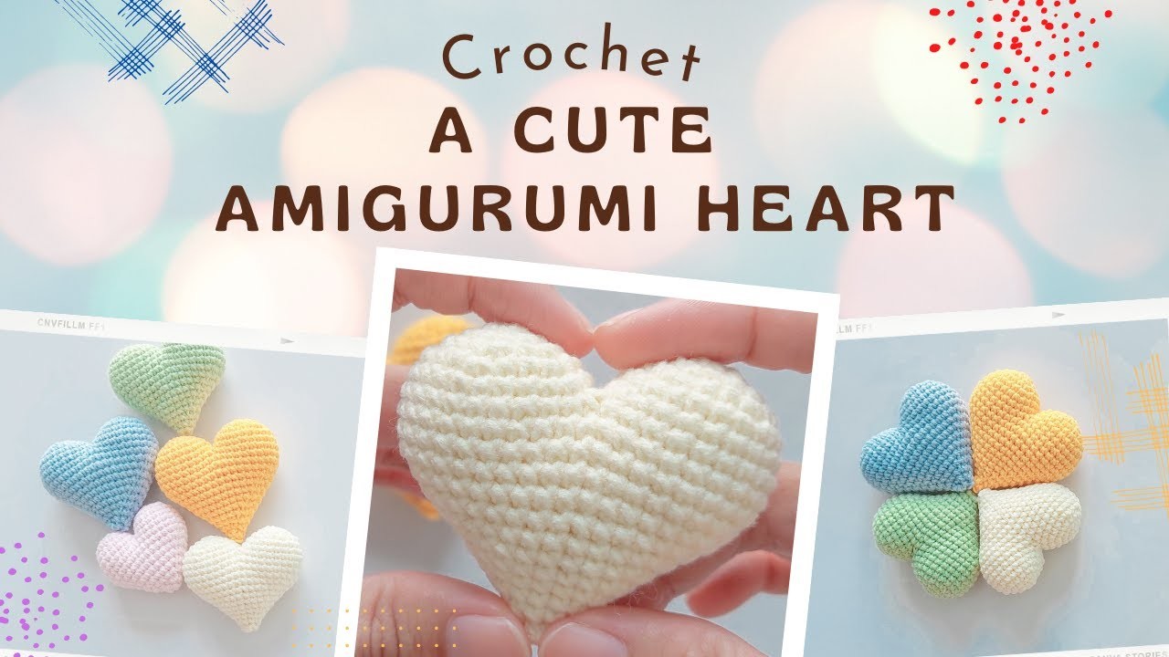 Crochet a Cute Amigurumi Heart ❤️ | Tutorials by NHÀ LEN