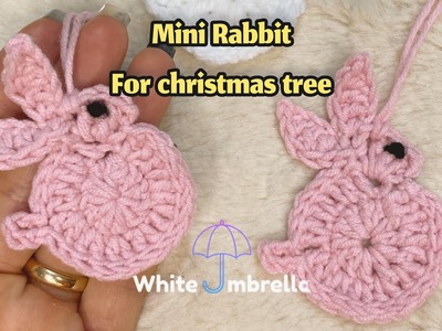 Crochet Bunny Rabbit Applique ????  Crochet Easter Bunny ????