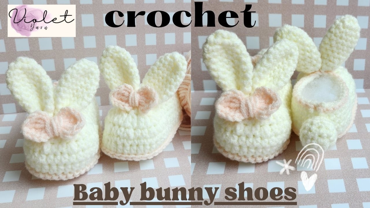 ???? crochet bunny shoes 0-6 months easy tutorial ❤ get ready with me for my baby girl