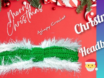 Crochet christmas Headband for girls ????‍⚕️tutorial