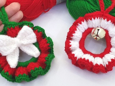 Crochet Christmas Wreath || Christmas Decorations || Holiday Ornaments || Winter crochet tutorial