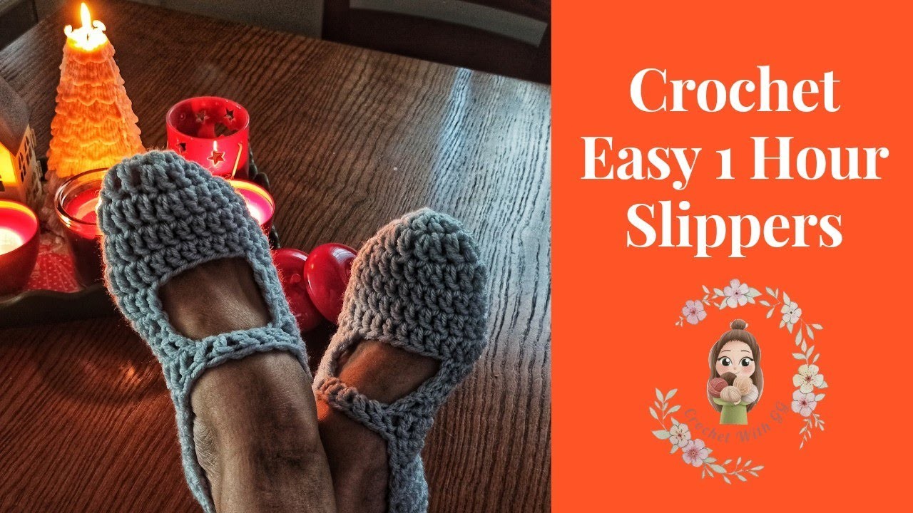 Crochet East 1 Hour Slippers. Crochet for Beginners