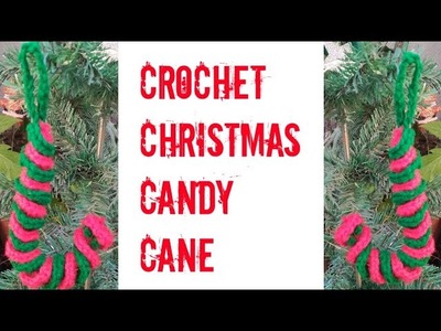 #crochet easy Christmas decoration ideas for beginners. Crochet Christmas candy cane tutorial
