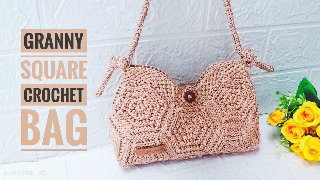 Crochet || how to make granny crochet bag || subtitles available