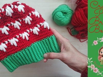 Crochet Pine Branch Beanie. Crochet Hat Tutorials