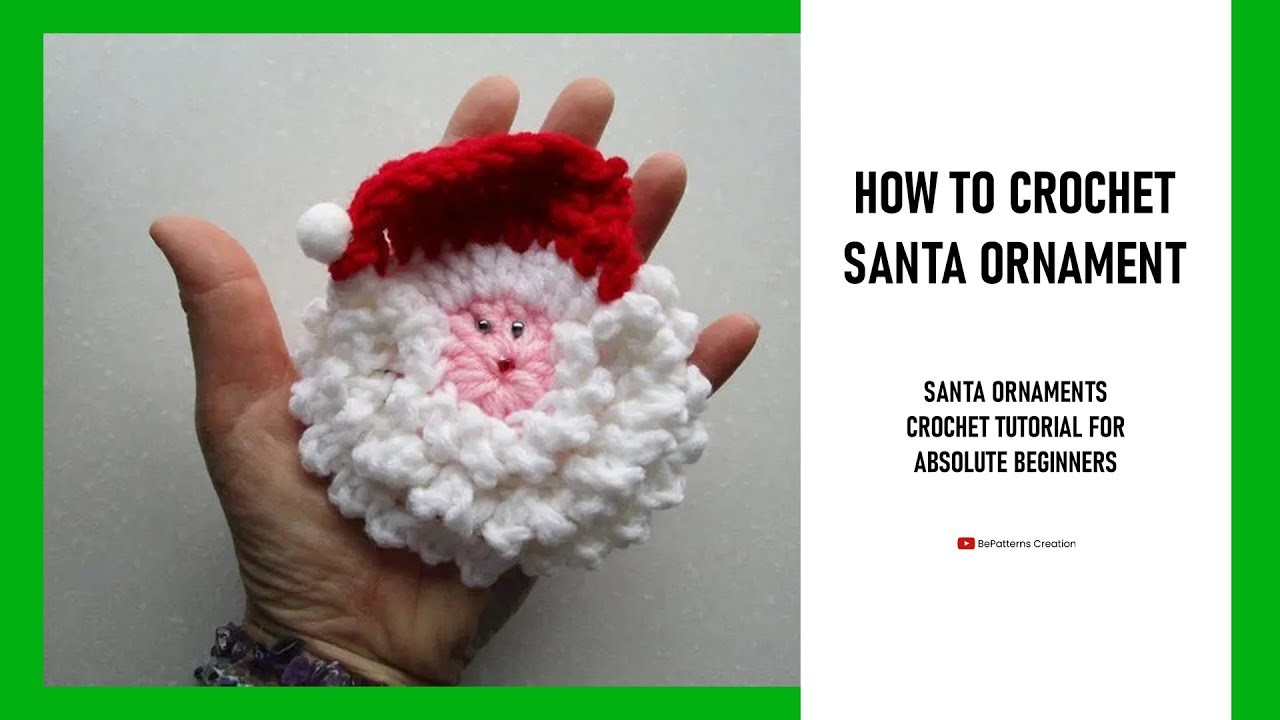 Crochet Santa Ornament - How To Crochet Santa Ornaments At Home | Diy Christmas Ornament Tutorial