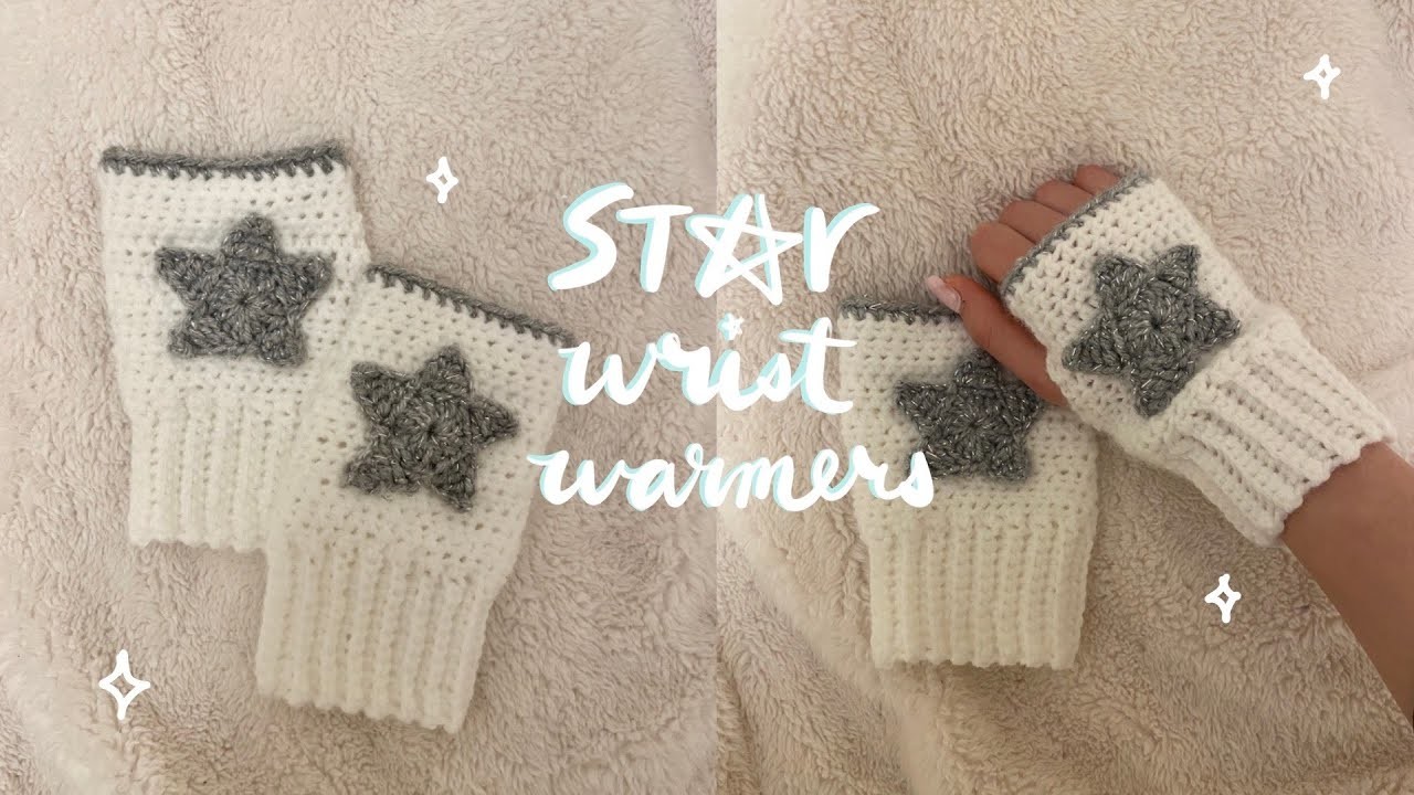 Crochet star wrist warmers | easy tutorial ✰