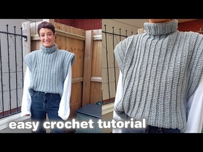 CROCHET SWEATER VEST TUTORIAL | how to make a crochet sweater vest