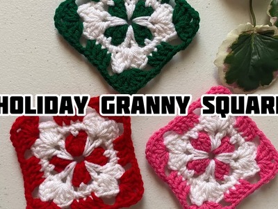 Cute Holiday Granny Square Tutorial#96