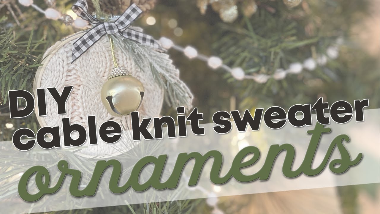 DIY Cable Knit Sweater Christmas Ornament