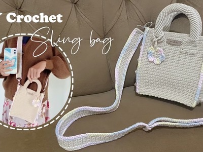 DIY Crochet Sling Bag ????????| Tutorial Tas Rajut Selempang | Crochet bag | Handmade Bag by zonalidi