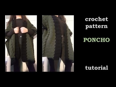 Easy crochet PONCHO tutorial | free pattern