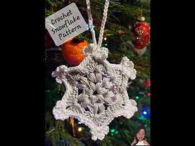 Easy Crochet Snowflake tutorial