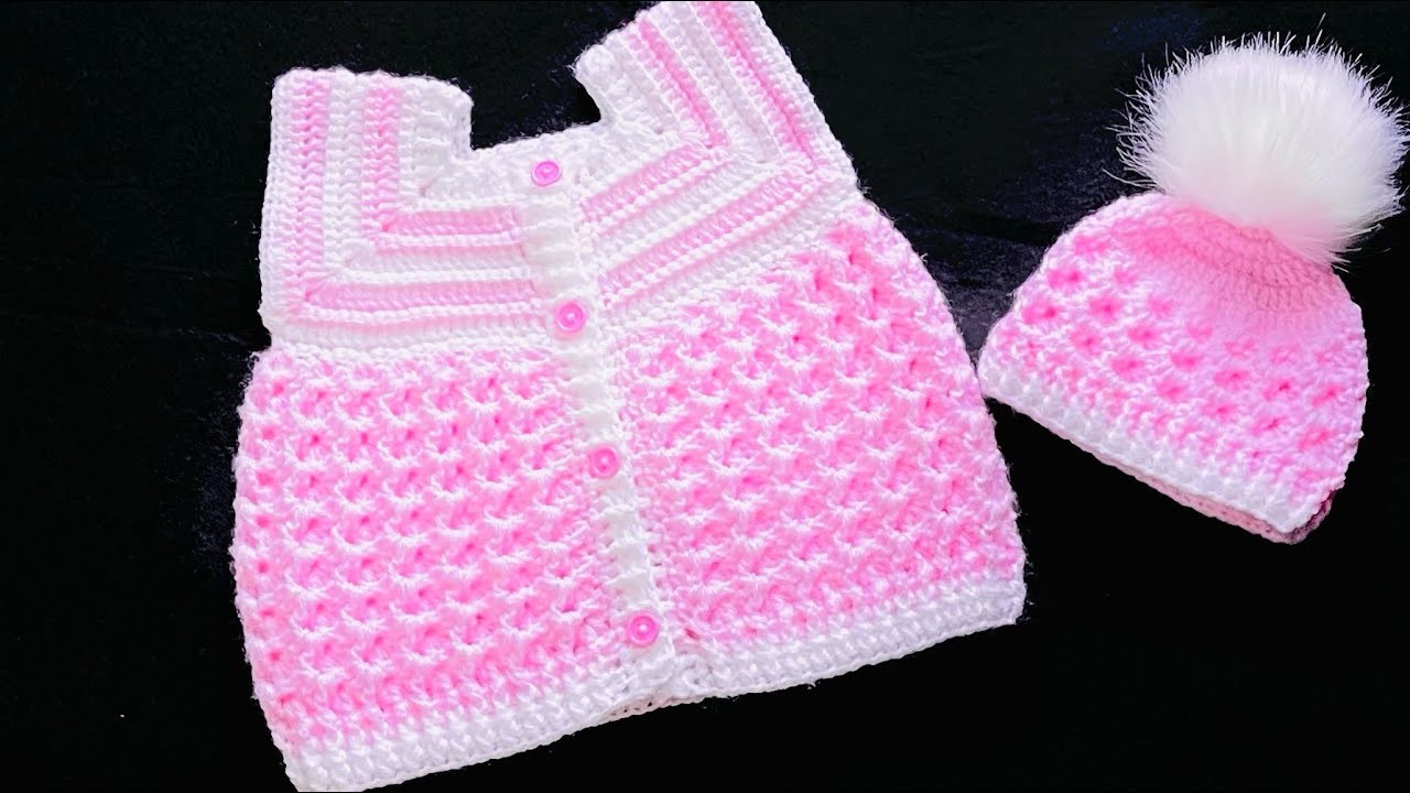 EASY vest for boys and girls CRYSTAL WAVES CROCHET STITCH LEFT HAND VIDEO