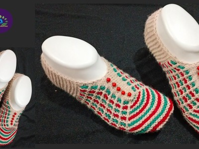 Home Knitting socks ????. Easy socks bunai. Ladies boots pattern
