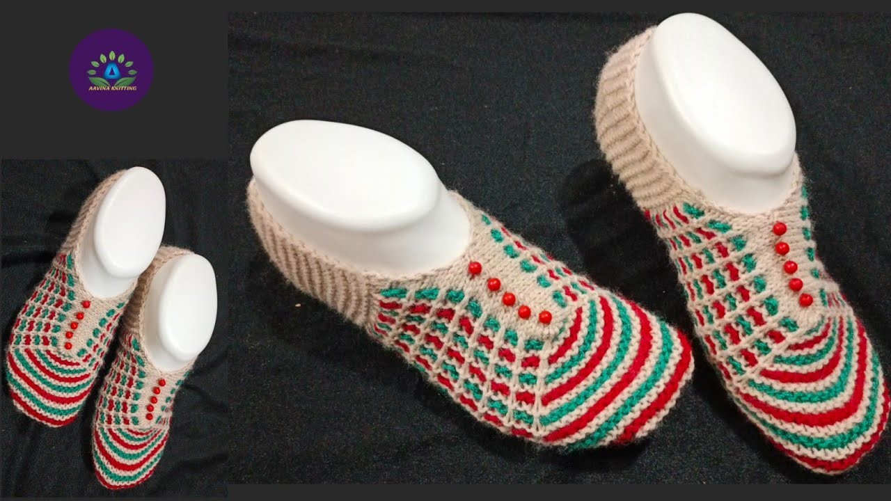 Home Knitting socks ????. Easy socks bunai. Ladies boots pattern