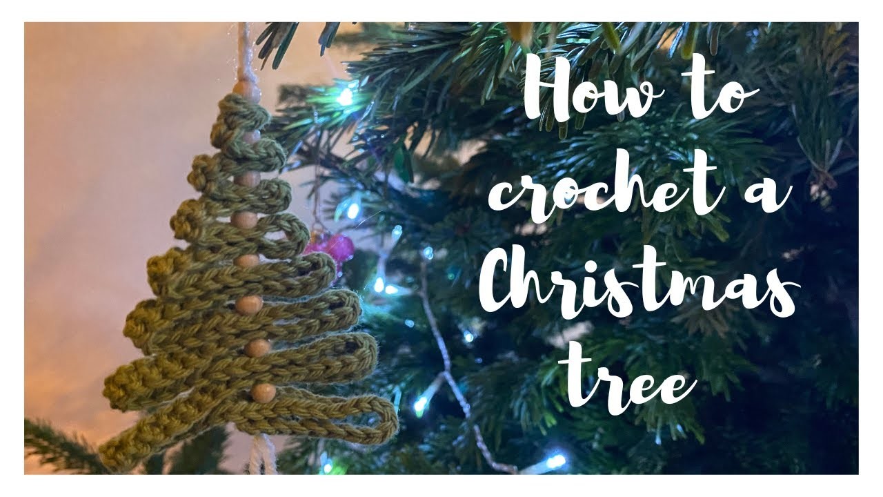 HOW TO CROCHET A CHRISTMAS TREE DECORATION : easy pattern. tutorial | DIY Christmas tree ornament