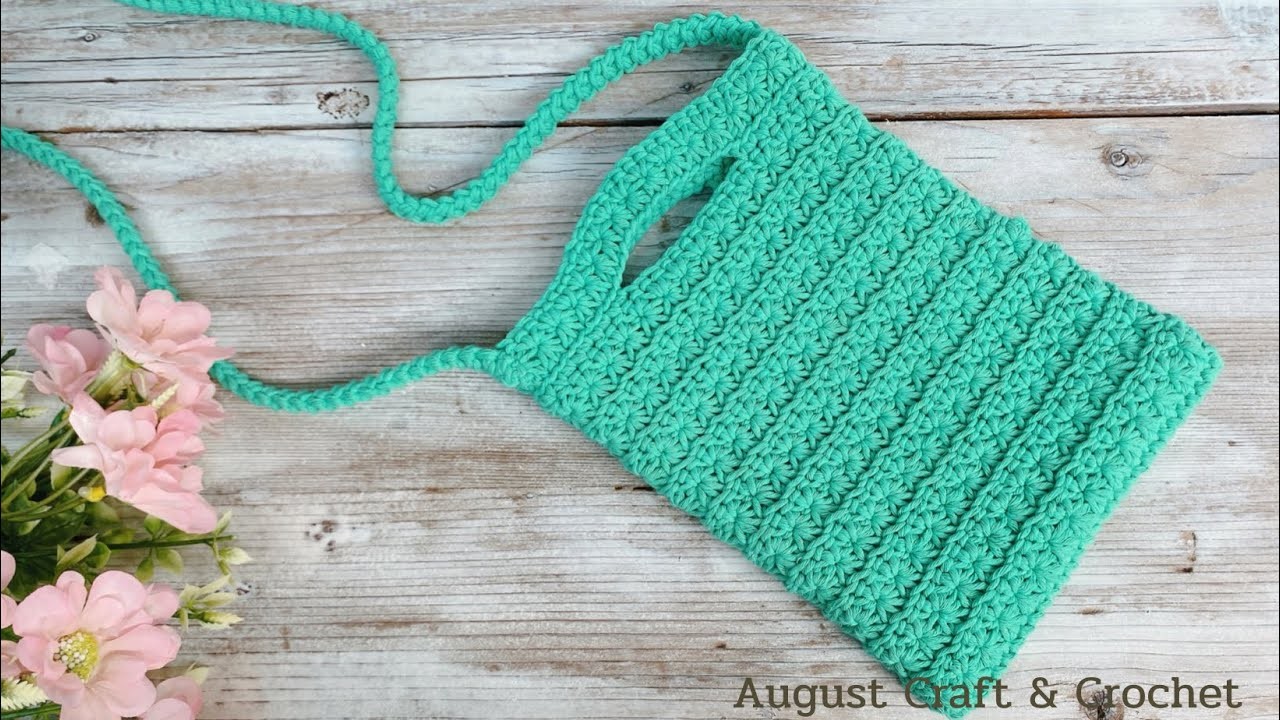 ???? How to crochet cross bag star stitch | Crochet bag tutorial .