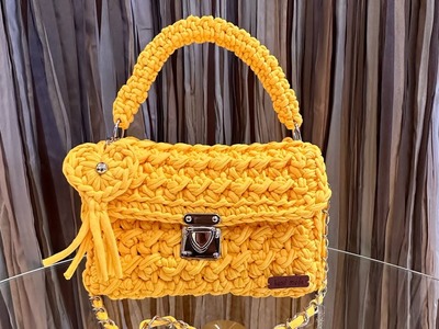 How to crochet cute handbag #crochet  #crochettutorial  #fyp #smallbusiness