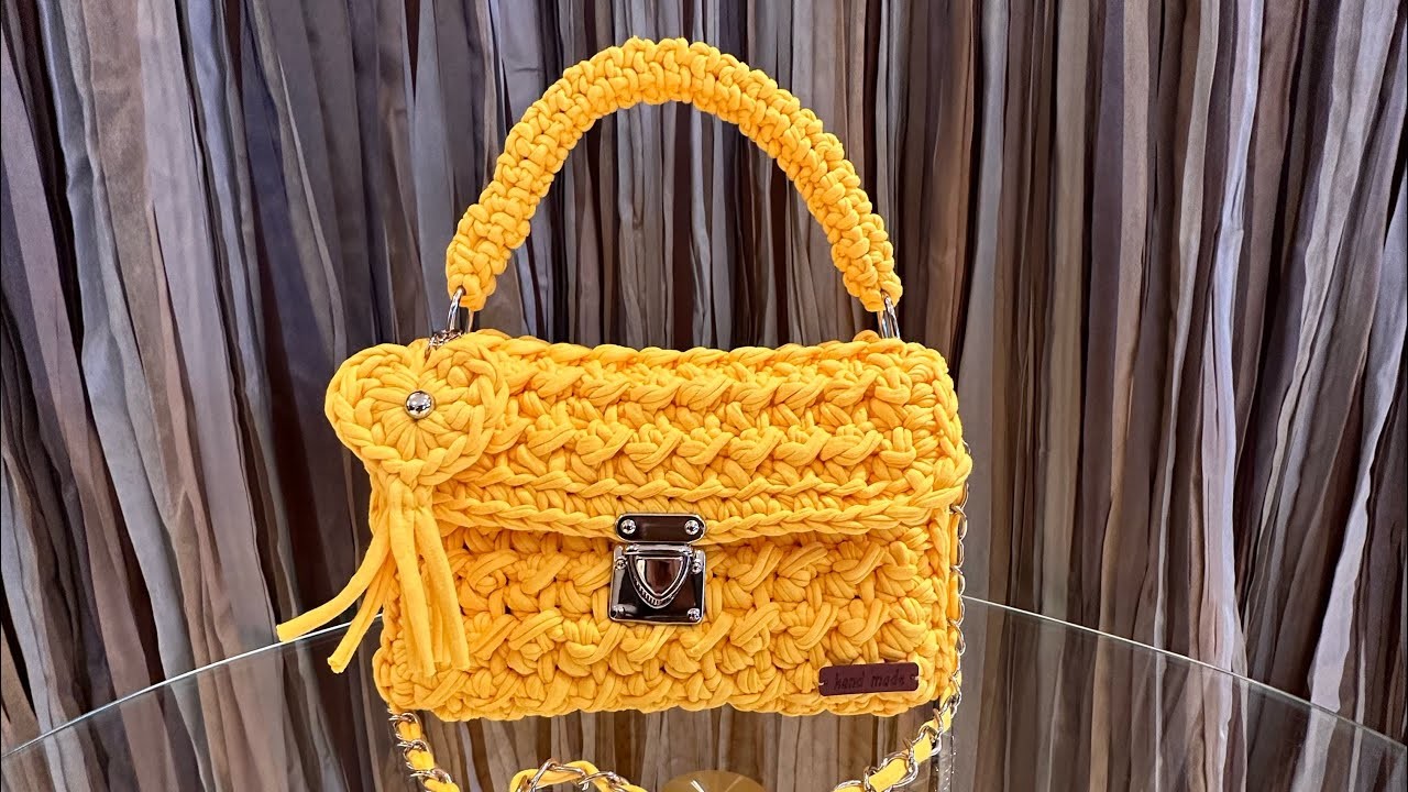 How to crochet cute handbag #crochet  #crochettutorial  #fyp #smallbusiness