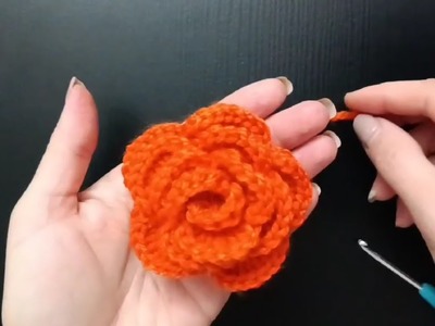 How to Crochet Easy Rose Flower - for Beginners ????❤️