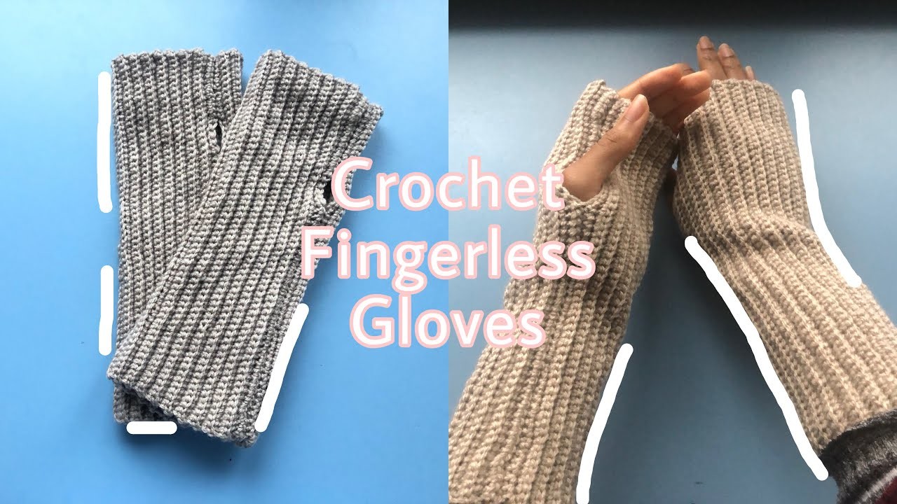 How to crochet fingerless gloves (beginner friendly)