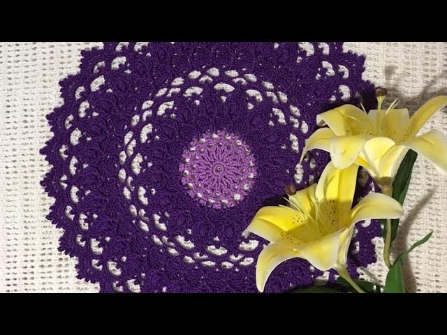 How to Crochet Splendid Doily Pattern Tutorial Part 3.5 (Rounds 14-20) ????????