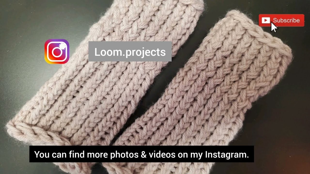 How to make fingerless gloves on long loom