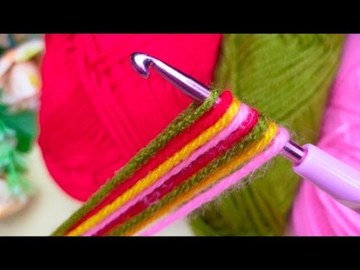 ✨Incredible! Hairband. Very easy Crochet.Tunisian crochet.Knitting Rose Headband.Ponytail.Hair Ties