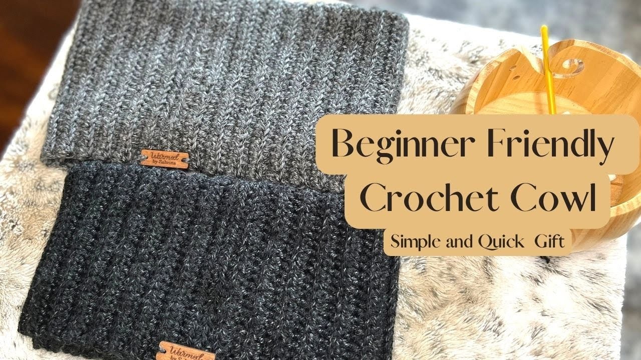 Quick Beginner Friendly Ribbed Crochet Cowl Pattern - Part II