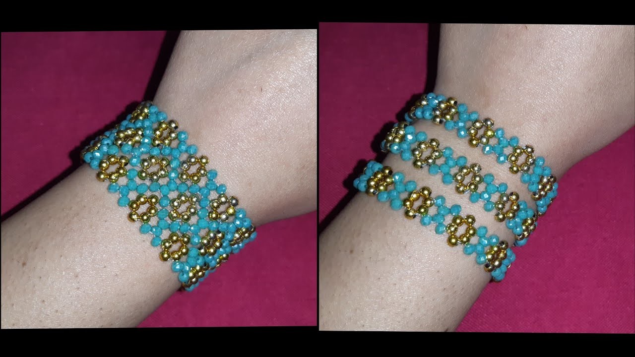 Simple Beaded bracelets.Unique design.Quick & Easy beading tutorial for beginners.jewelry making