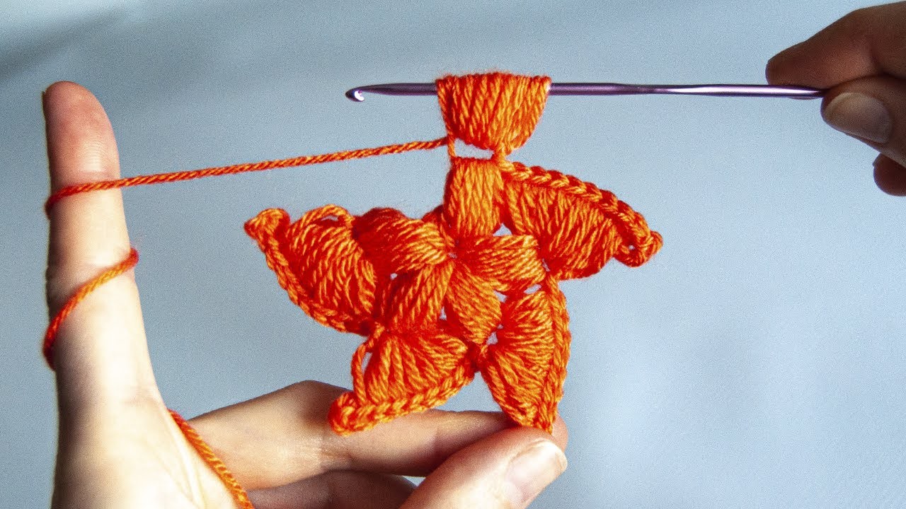 ???? Super Easy Crochet Flower Pattern – Çok Kolay Tığ İşi Şahane Motif Örgü Modeli