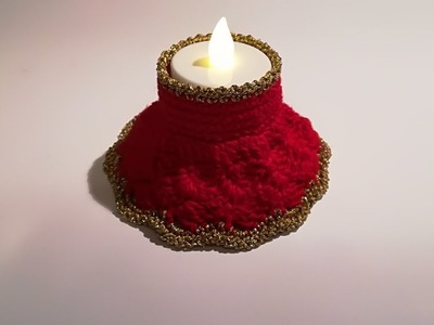 Tutorial crochet -  Candle Holder - How to crochet - Step by step