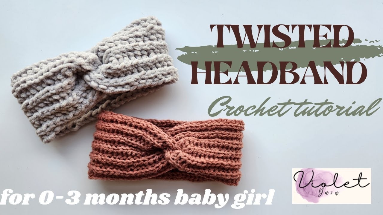 Twisted headband crochet headband for all sizes