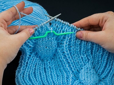 Volumetric pattern with needles - for knitting sweaters, blankets, scarfs!