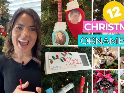12 DIY Christmas Ornaments with Silhouette or Cricut (Tutorials Linked)