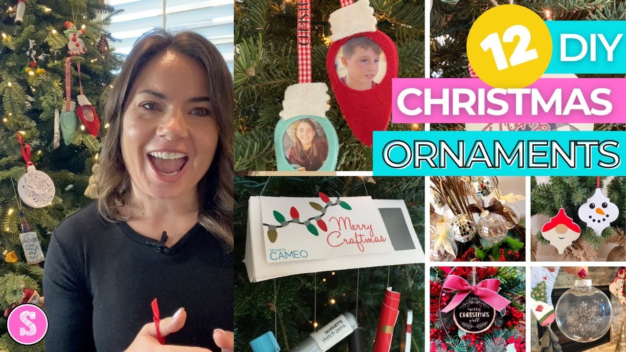 12 DIY Christmas Ornaments with Silhouette or Cricut (Tutorials Linked)