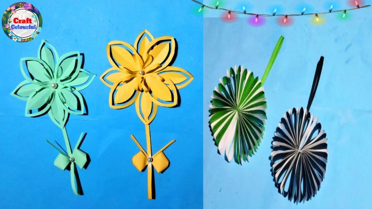 2 Beautiful Christmas Decoration idea with Paper | DIY Christmas Paper Flower Craft Ideas????