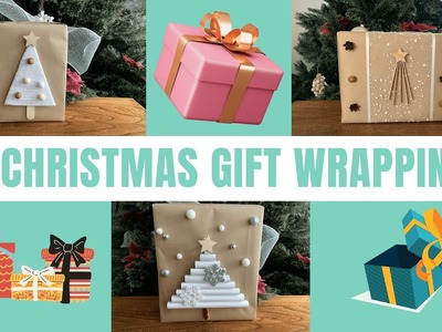 3 Christmas Tree Gift Wrapping Ideas DIY.