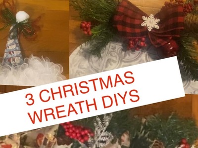 ????3 HOLIDAY CHRISTMAS WREATHS DIY????DOLLAR TREE WREATH|QUICK AND EASY CHRISTMAS WREATHS